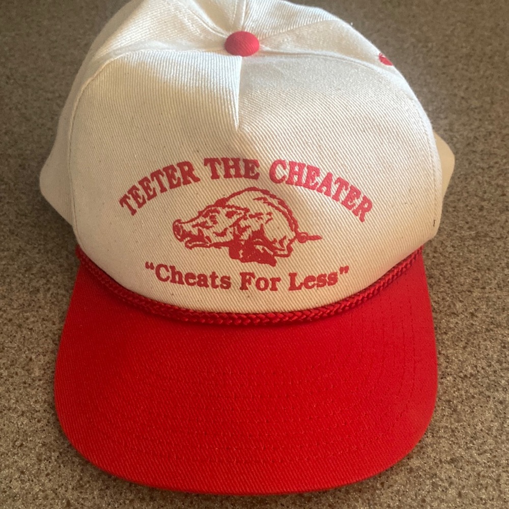 Arkansas Razorbacks Teeter the Cheater cap vintage PRIVATE LISTING FOR OTISG90